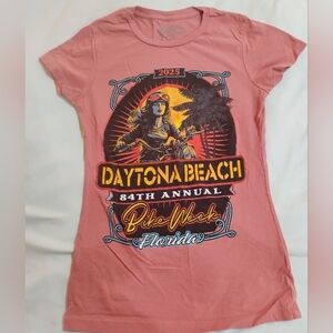 Daytona Beach Bike Week 2025 Graphic Tee - Pink Short Sleeve
